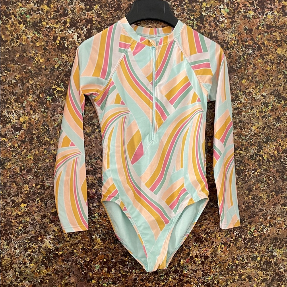 Colorful Striped Kids Swimwear